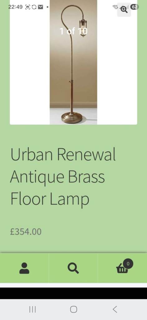 Sold brass light cost £320  inc foot switch 