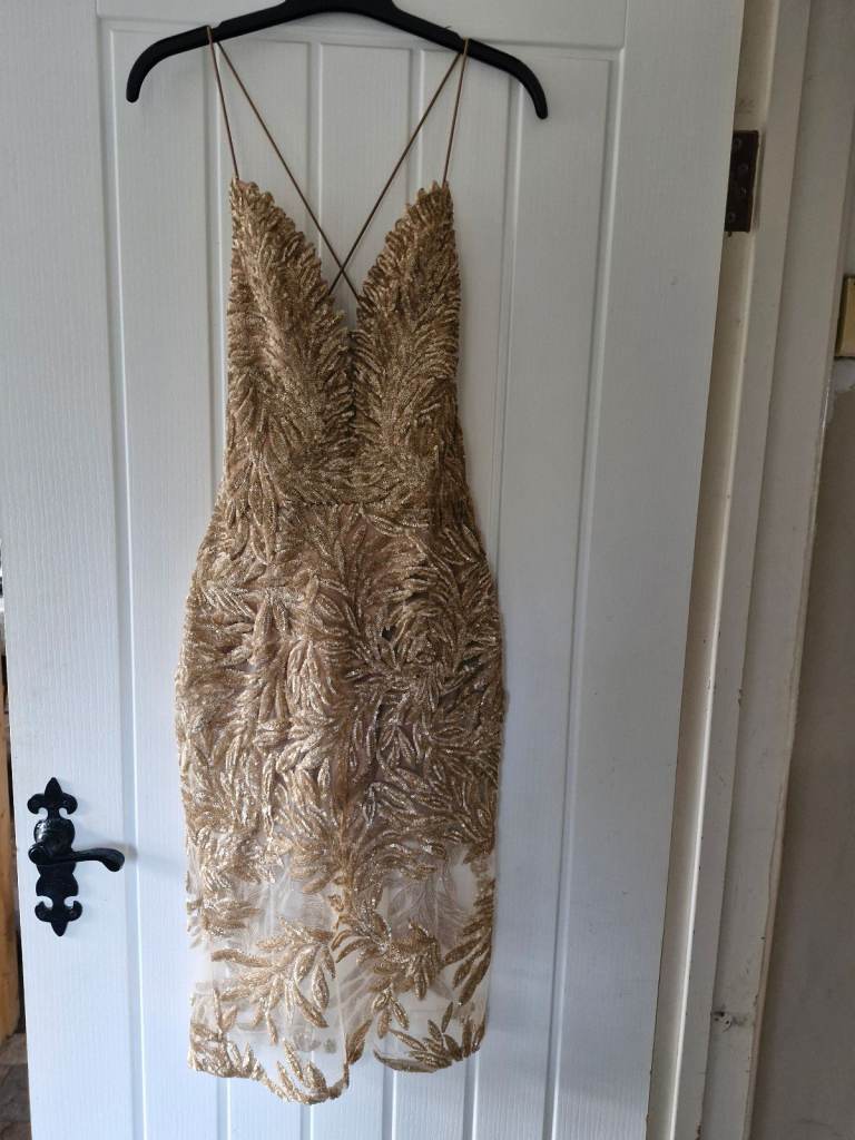 image for Nadine merabi gold dress