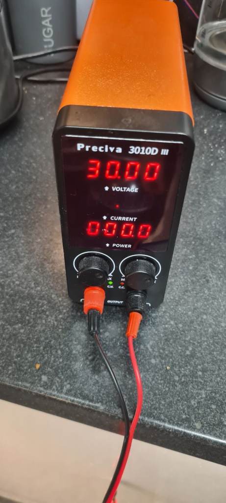 image for Preciva 30v 10a DC adjustable power supper with leads