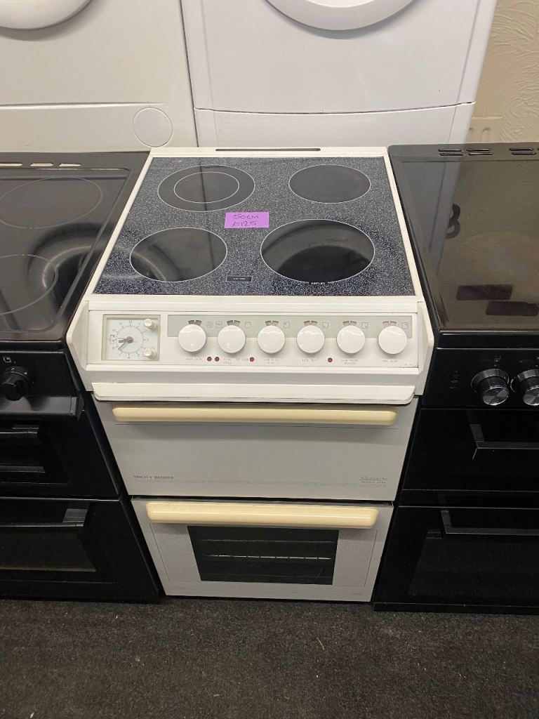 ✅WHITE TRICITY BENDIX GLASSTOP ELECTRIC COOKER