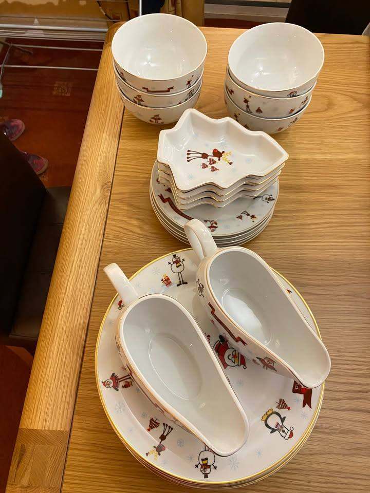 image for Christmas Themed Dinner Service Set (Plates, Bowls etc)