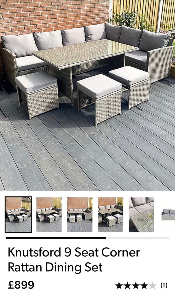 Knutsford 9 Seat Corner Rattan Dining Set