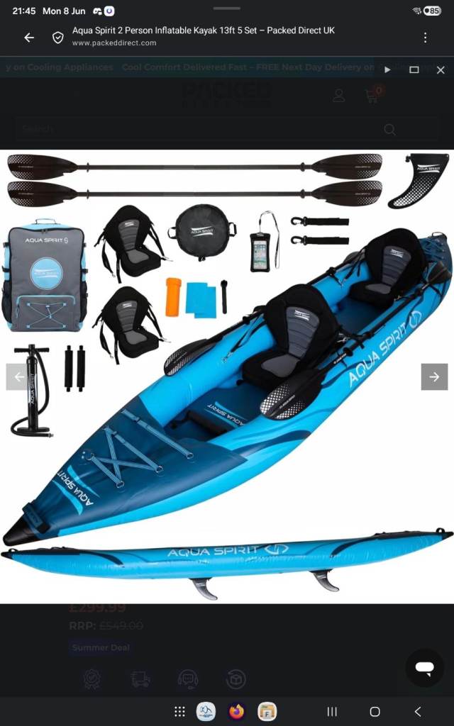 Aqua Marina Steam Professional Kayak Package new ready for water!