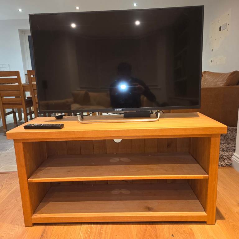 Quality Oak TV & Audio Cabinet (& Sony TV if you want it)