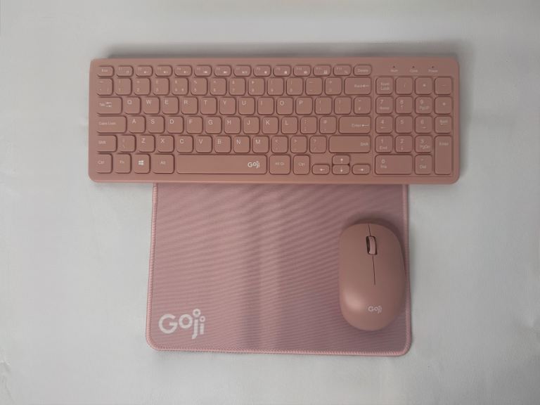  Wireless Keyboard and Mouse with Mat – Pink, Like New