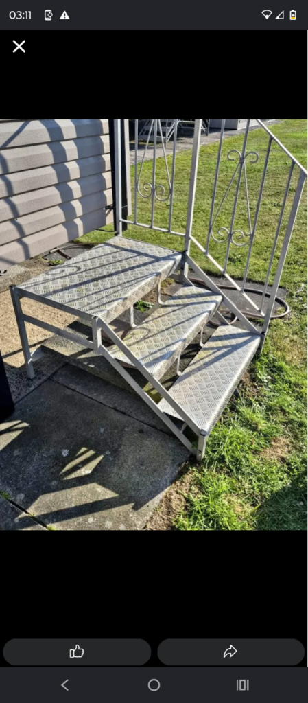 Almost new caravan steps 