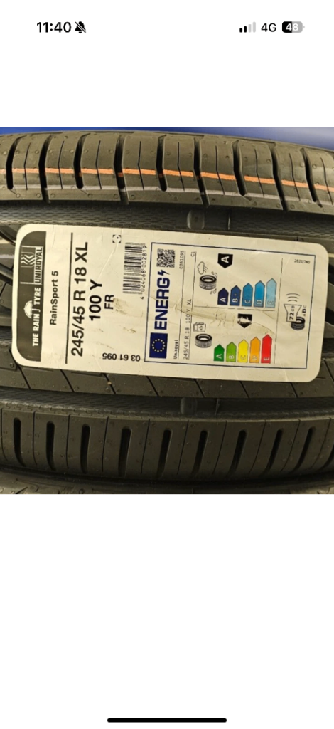 Uniroyal 245/45/ZR 18 RAINSPORT 5 XL NEW X 2