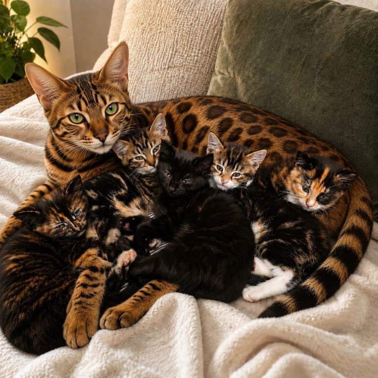 Stunning bebgal/maine coon mix kittens
