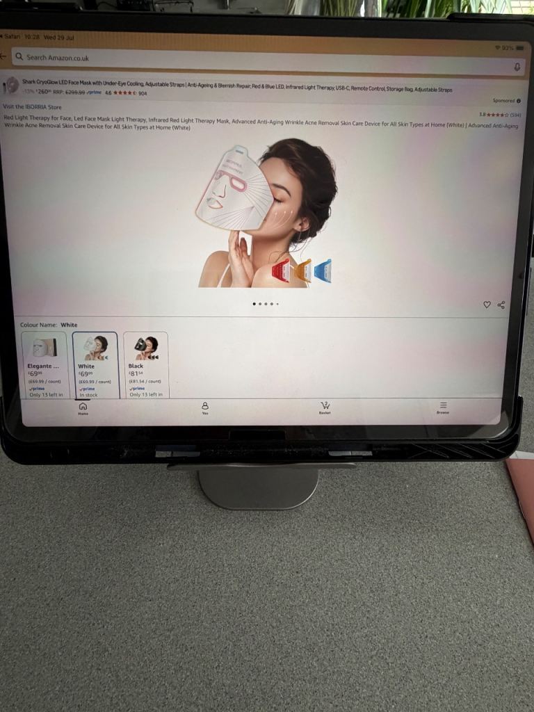 Iborria red light therapy face mask