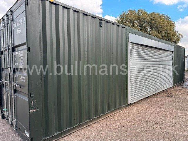 40ft - Shipping container with 18ft side access roller shutter for sale