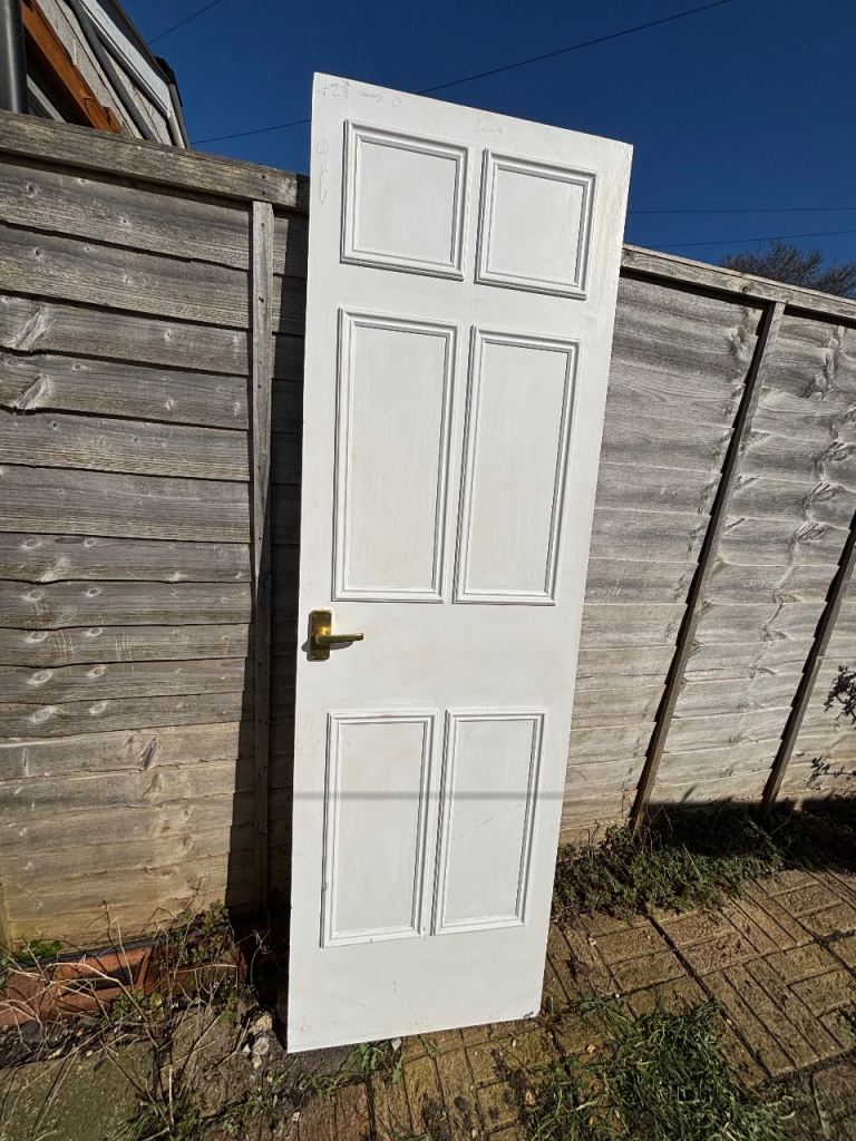 White hollow flush door with b