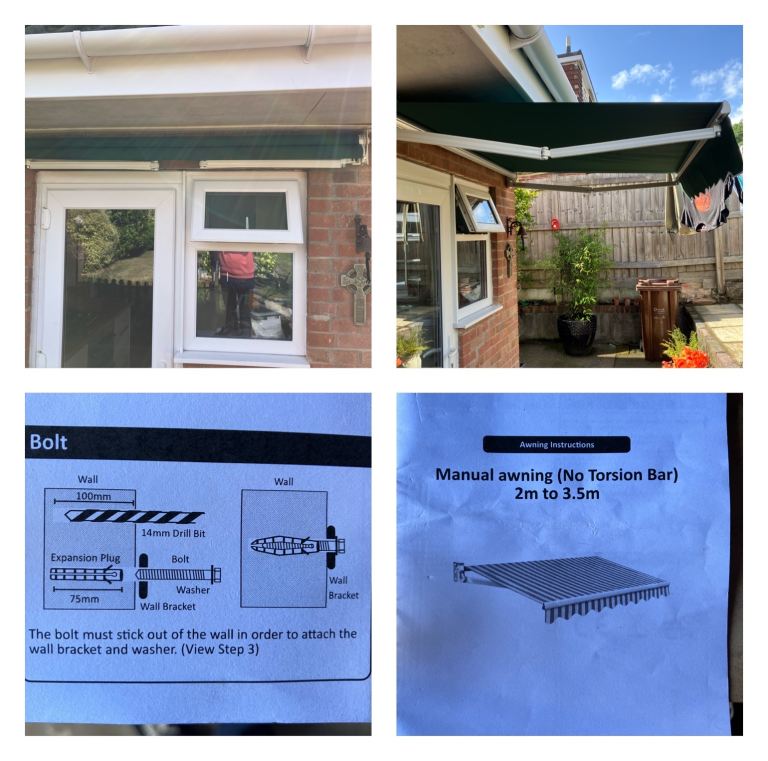 Retractable patio awning 