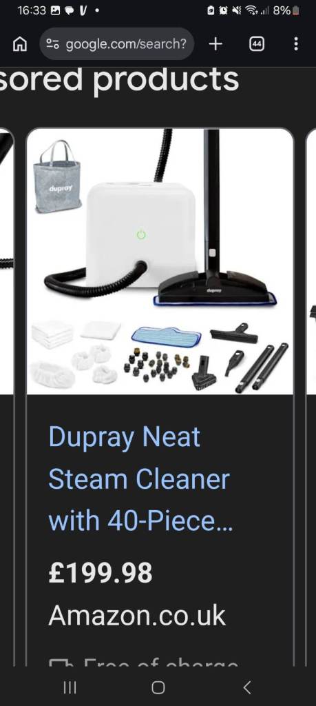 new dupray neat steam cleaner 20 pc £105 delivered