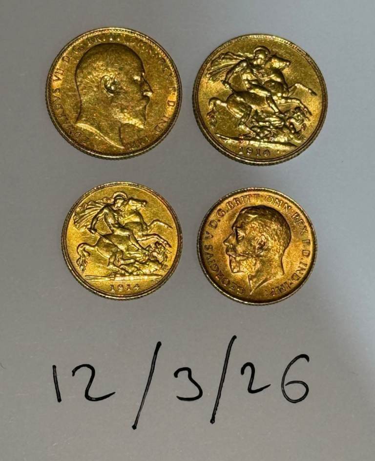 Gold Sovereign coins 