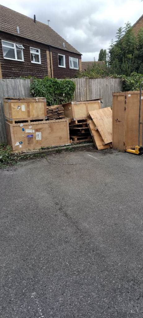 Wooden Crates and Pallets for Storage or Projects for free