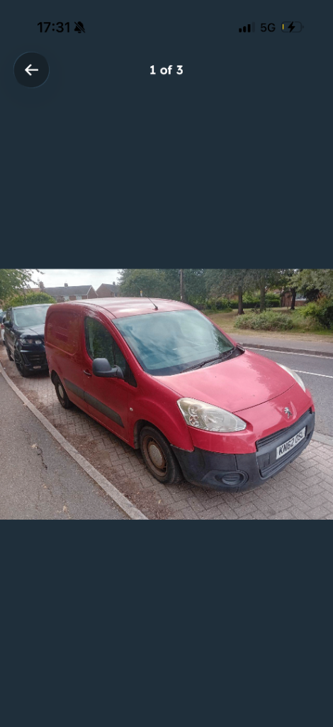 Peugeot, PARTNER, Panel Van, 2012, Manual, 1560 (cc)