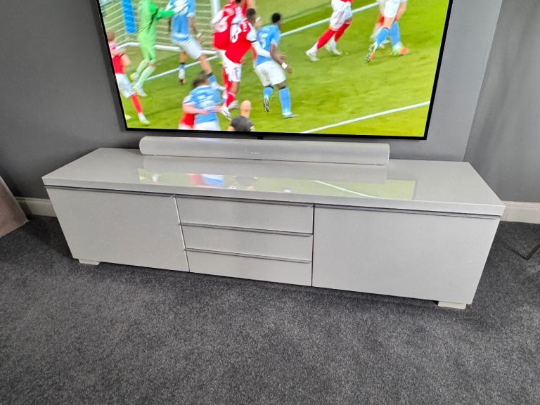 IKEA BESTÅ BURS TV Bench White High-Gloss