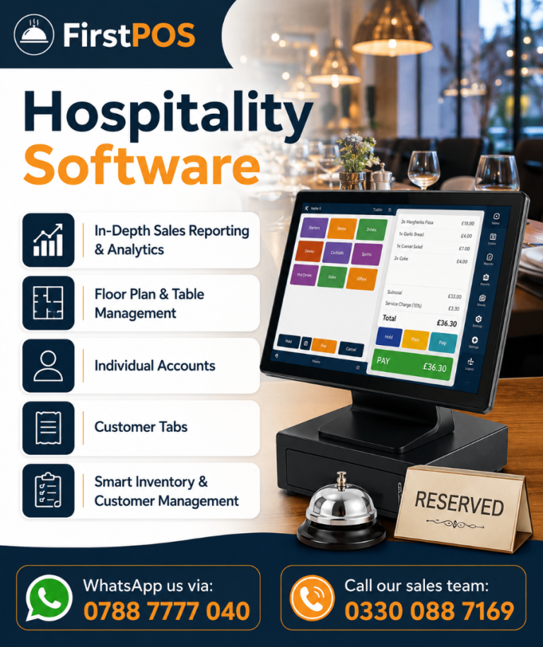 17” Touchscreen Hospitality Till System for Restaurants, Bars & Cafés