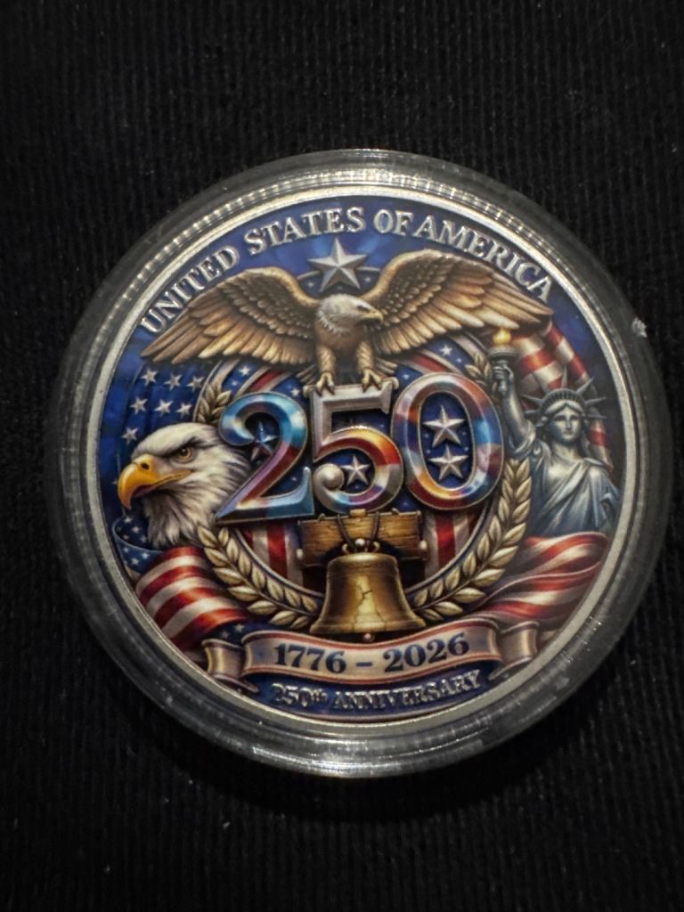 3x 250 years American anniversary coins 