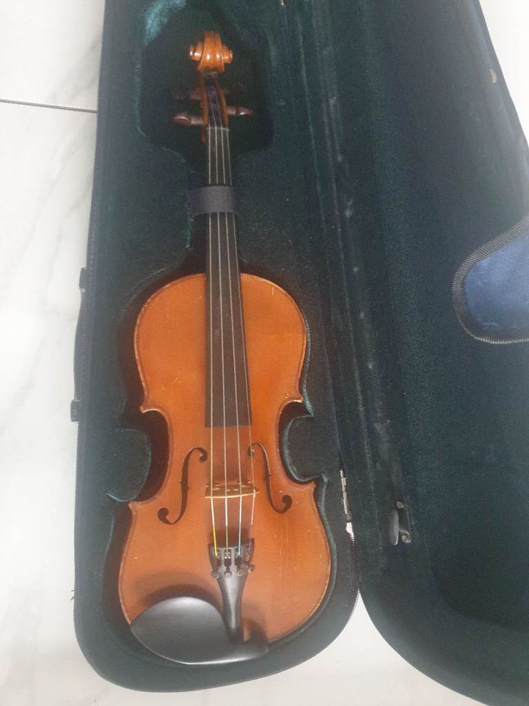 3/4 German handmade violin with Blue Hard Case