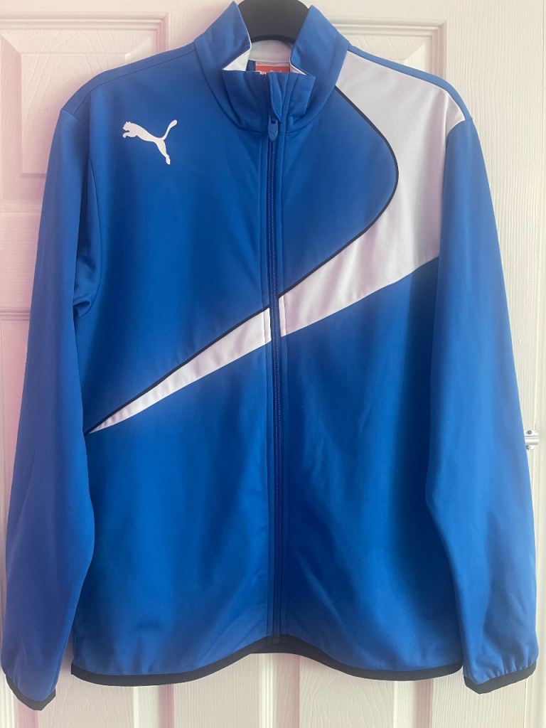 New PUMA Lifestyle Full Zip Blue Jacket Size 14 Years