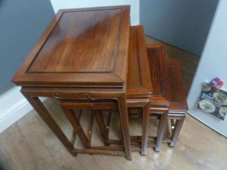 A Set Antique Chinese Hongmu Nest Of Tables