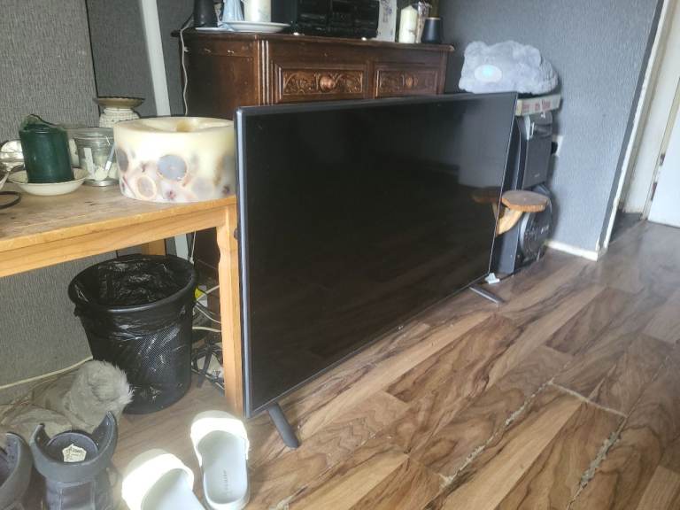 Large Black Flat Screen TV 