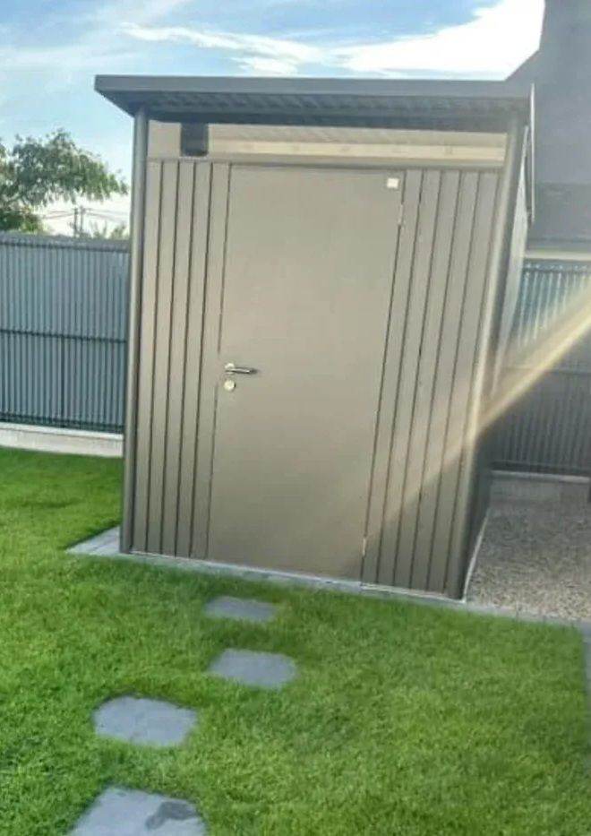 Bike garage, garden storage metal shed, security locks
