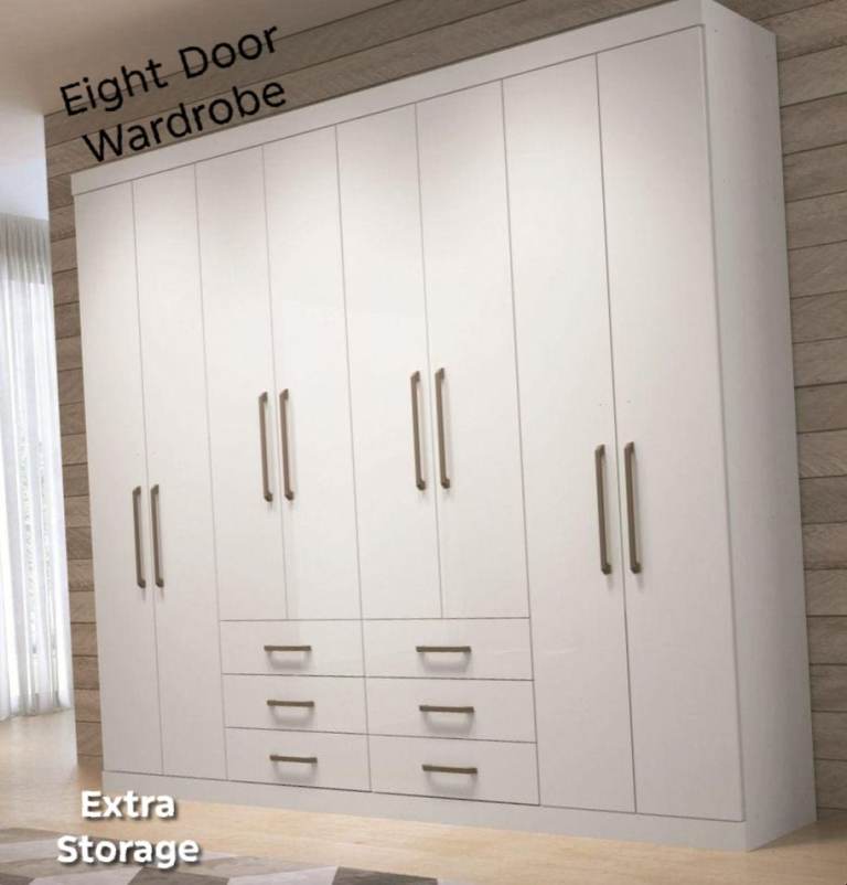 IKEA Pax Eight Door Wardrobes Bedroom Furniture Complete Set 