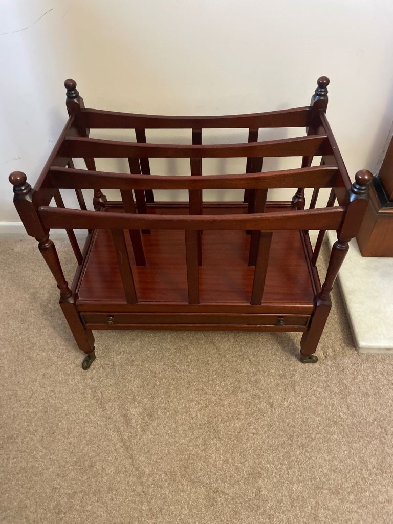 J. Sydney Smith Mahogany Magazine Rack 