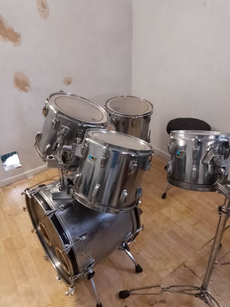 Vintage Ludwig Drumkit Pair — Chrome Over Wood (B/O Badge) + Super Classic — Sold Together