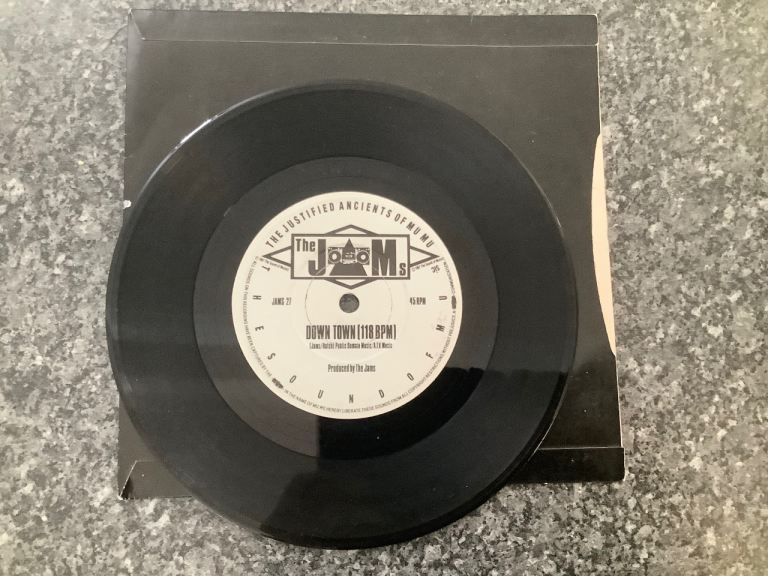 The Justified Ancients Of Mu Mu Down town (118bpm) Jams 27 7" EX con