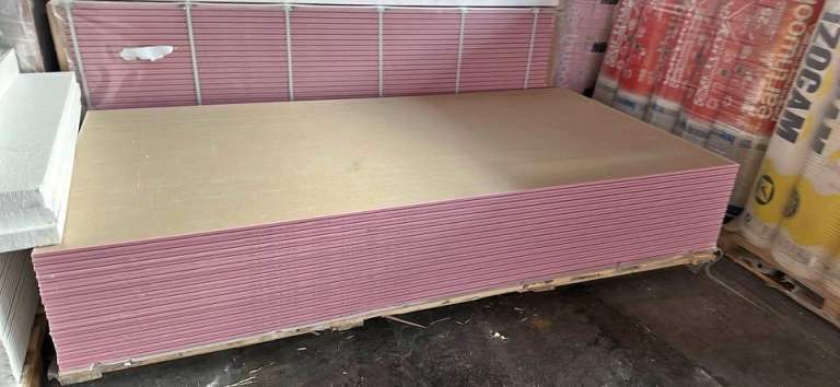 FIREBOARD CLEARANCE 6 X 3 (1800 X 900) PINK PLASTERBOARD PRICE INC VAT!!!! 