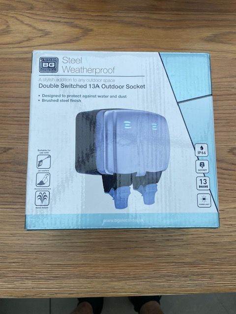 BG Weatherproof Double Switched 13A Outdoor Socket - Brand NEW