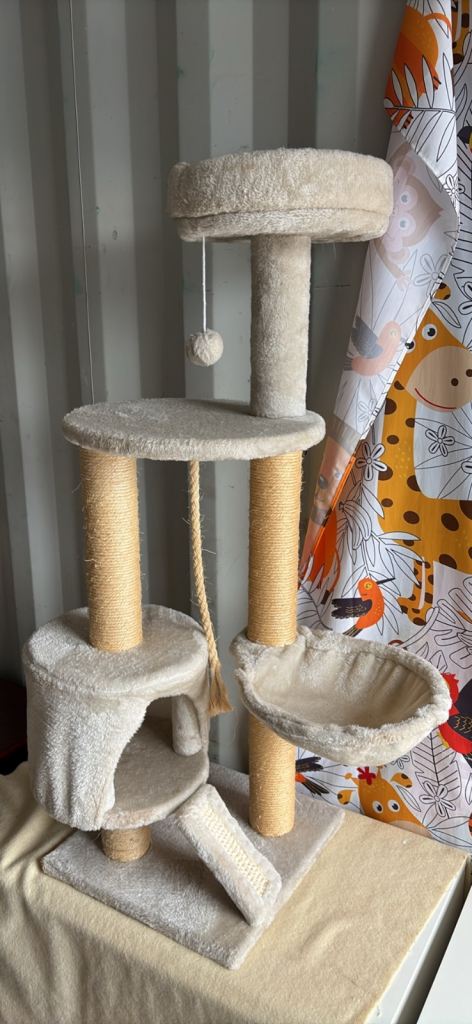 Large Multi-Level Cat Tree with Scratching Posts and Hammock