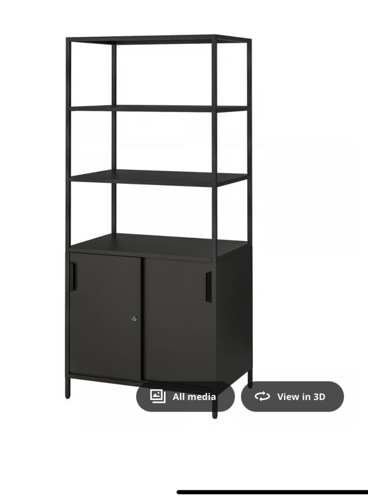 Ikea cabinet/TROTTEN Shelving unit with sliding doors and lockable key £60