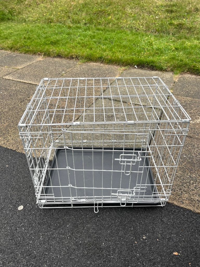 Small grey dog crate 