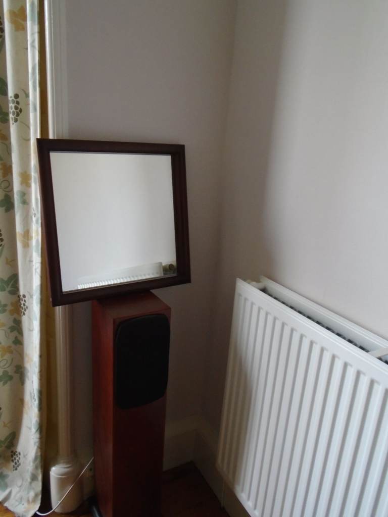 Contemporary Modern Solid Dark Wood wall mountable square mirror 1 or 2 available