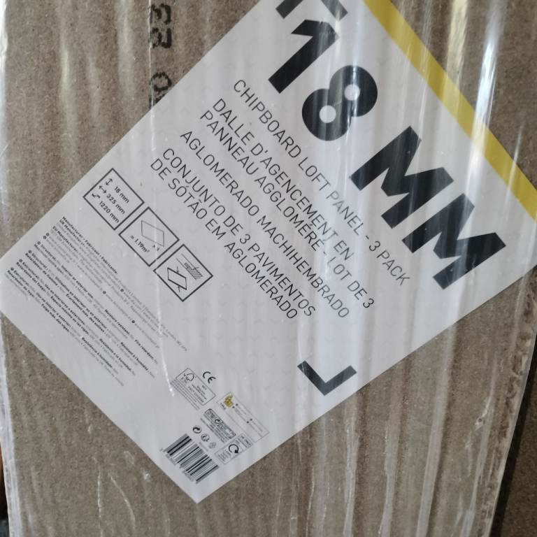 image for 30 B&Q chipboard loft panels, 1220 x 320 x 18 t+g