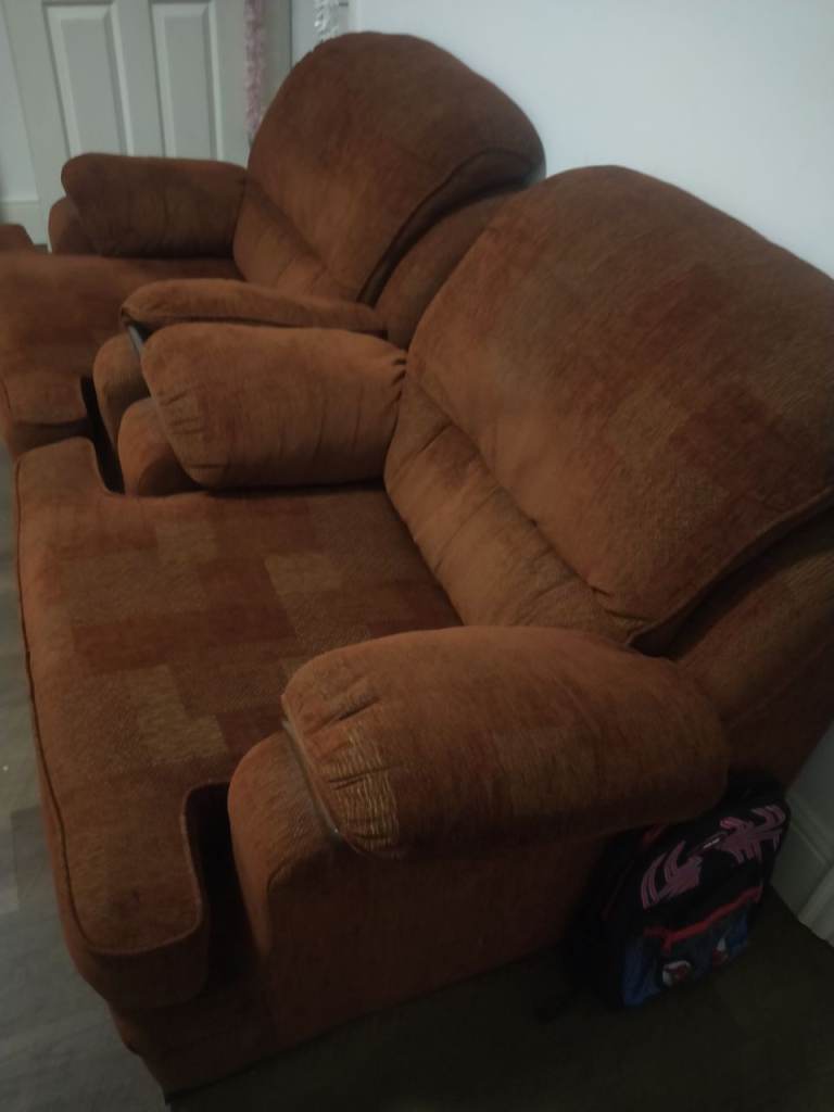 Arm chairs with storage unit collection only