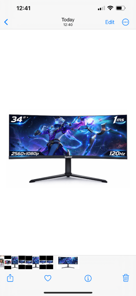 *NEW BOXED* 34” gaming monitor 2560x1080p 120hz  