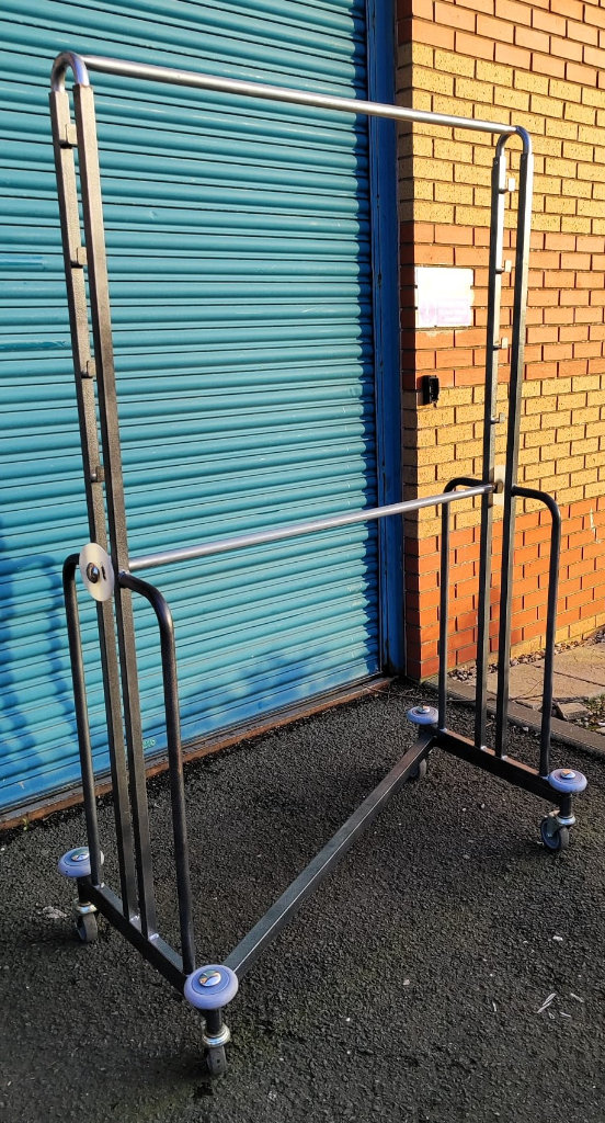 Heavy Duty Clothing Rail Sturdy, Moveable, Adjustable Industrial Mobile