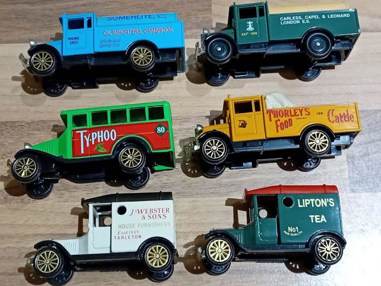 Vintage Style Die-Cast Delivery Van Toy Collection – Good Condition