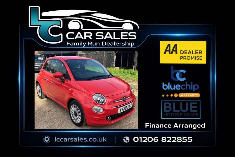 2020 Fiat 500 1.2 Lounge 3dr HATCHBACK PETROL Manual