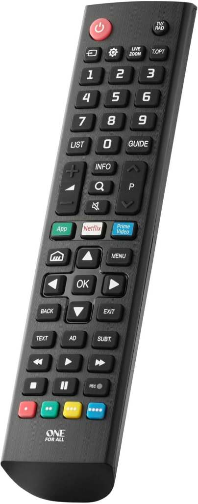 One For All LG TV Replacement remote – Works with ALL LG TVs – Learning feature -URC4911