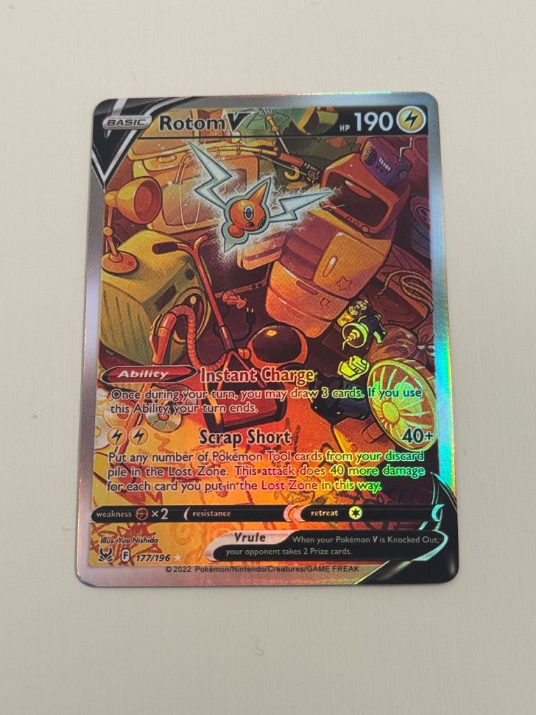 Rotom V 177/196 - Alternate Full Art - Lost Origin - Pokemon TCG - NM/M - Rare