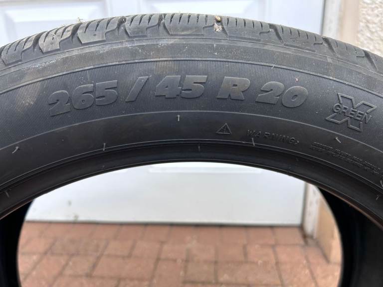 Michelin Latitude partly worn tyre. 265/45 R20, Porsche rated