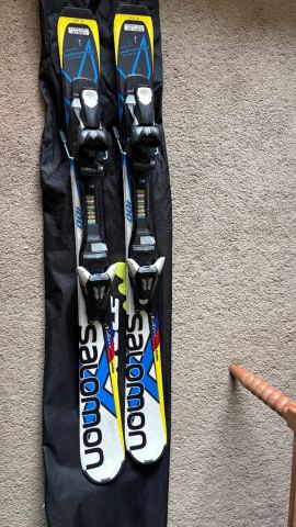 Salomon X- Race Junior Skis with Bindings and Wed'ze Bag – Good
