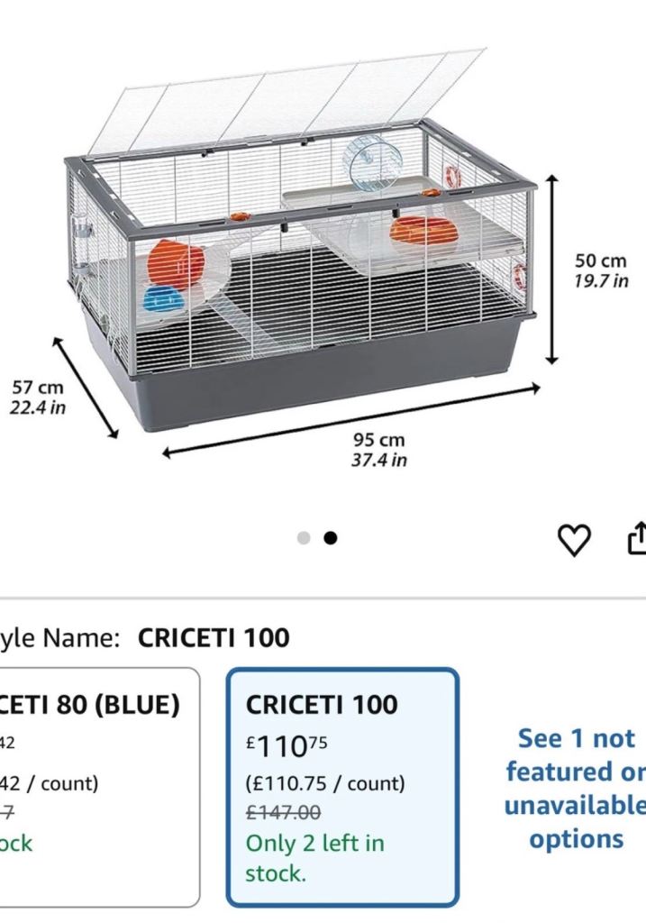 ferplast criceti 100 hamster cage COLLECTION ONLY