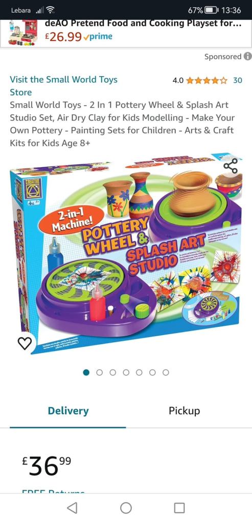 Pottery wheel splash out studio